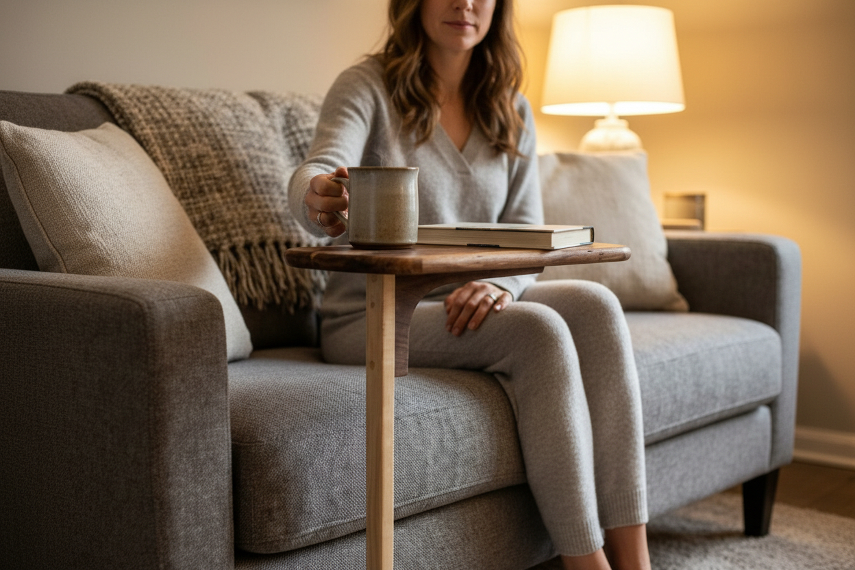 WEDGET Series: AXIS C-Table Странична маса од масивно дрво - Image 6
